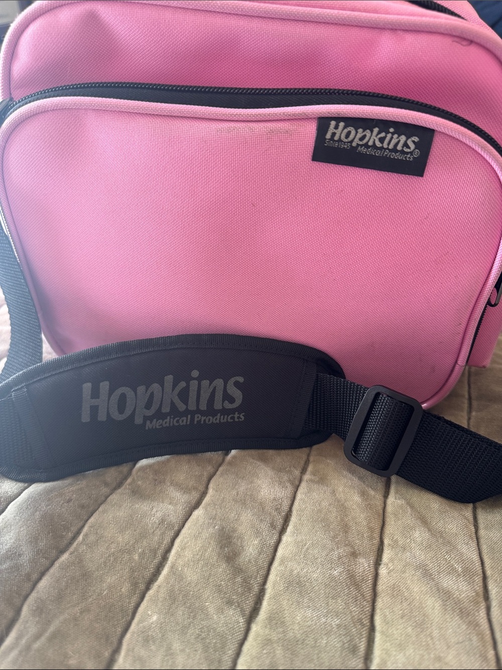 Hopkins Pink and Black Crossbody Medical Bag + Medical Equipment
